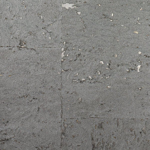 Cork Graphite & Metallic Silver by Seabrook Wallpaper