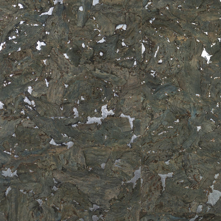 Cork Deep Sea & Metallic Silver by Seabrook Wallpaper Lillian August Grasscloth Binder China 72 0" 36" - Fabric Carolina -