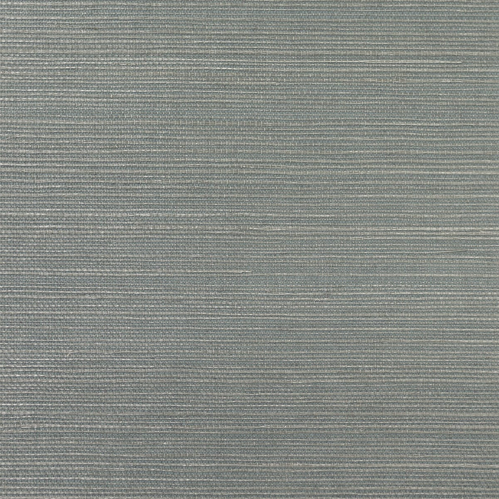 Sisal Metallic Silver & Bluestone by Seabrook Wallpaper Lillian August Grasscloth Binder China 72 0" 36" - Fabric Carolina -