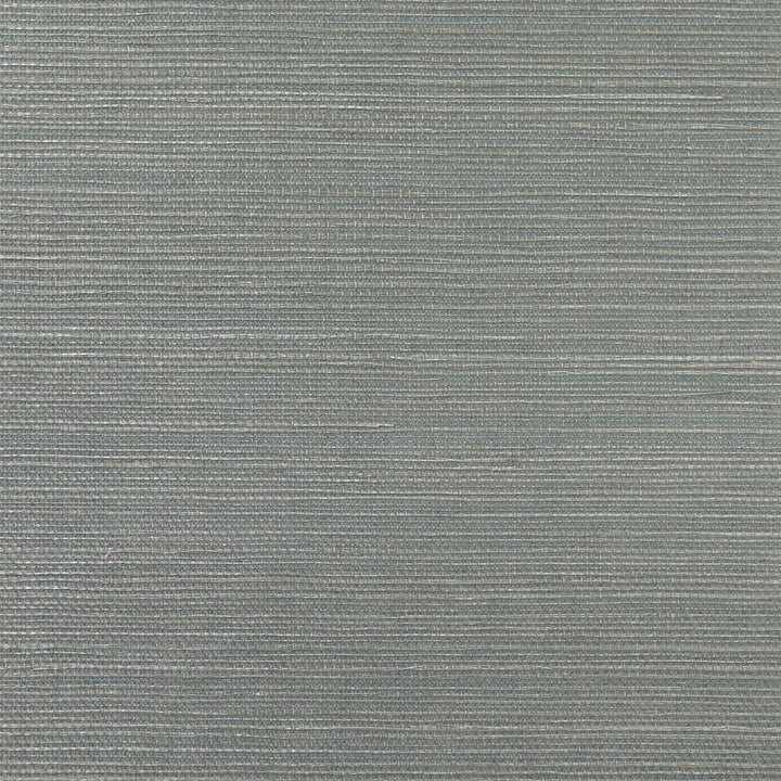 Sisal Metallic Silver & Bluestone by Seabrook Wallpaper Lillian August Grasscloth Binder China 72 0" 36" - Fabric Carolina -