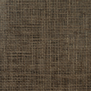 Paperweave Dark Walnut & Black Gloss by Seabrook Wallpaper