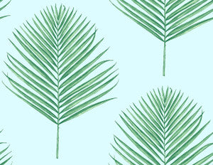 Maui Palm Celeste & Jade by Seabrook Wallpaper