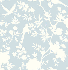 Mono Toile Hampton Blue by Seabrook Wallpaper