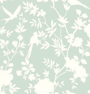 Mono Toile Seaglass by Seabrook Wallpaper