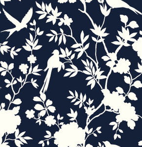 Mono Toile Midnight Blue by Seabrook Wallpaper