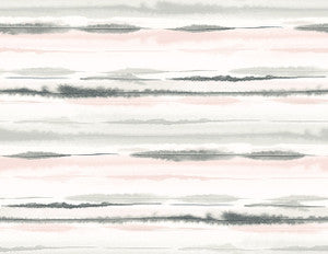 Horizon Stripe Pink Sunset by Seabrook Wallpaper