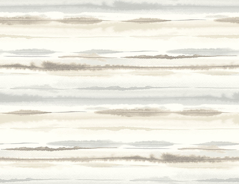 Horizon Stripe Sand Dunes by Seabrook Wallpaper Lillian August Peel and Stick United States 40.5 20.87" 27" - Fabric Carolina -