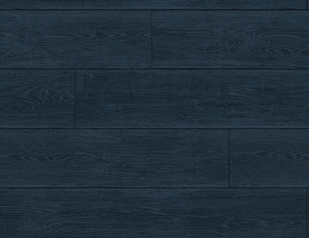 Rustic Shiplap Denim Blue by Seabrook Wallpaper Lillian August Peel and Stick United States 40.5 20.87" 27" - Fabric Carolina -