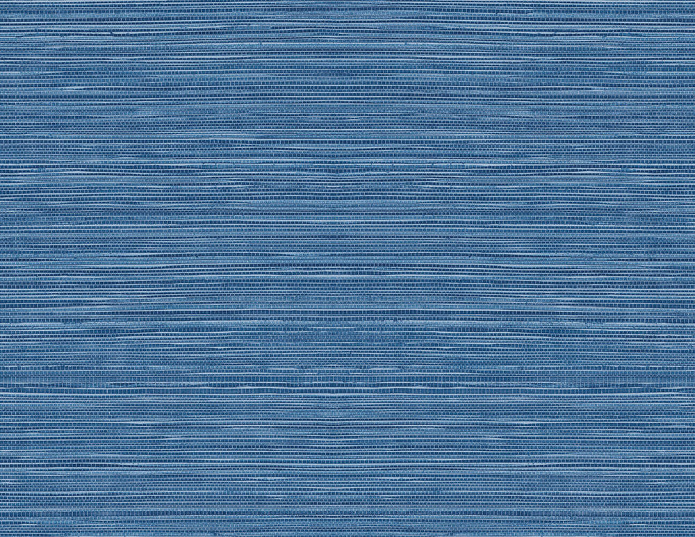 Luxe Sisal Coastal Blue by Seabrook Wallpaper Lillian August Peel and Stick United States 40.5 0" 27" - Fabric Carolina -