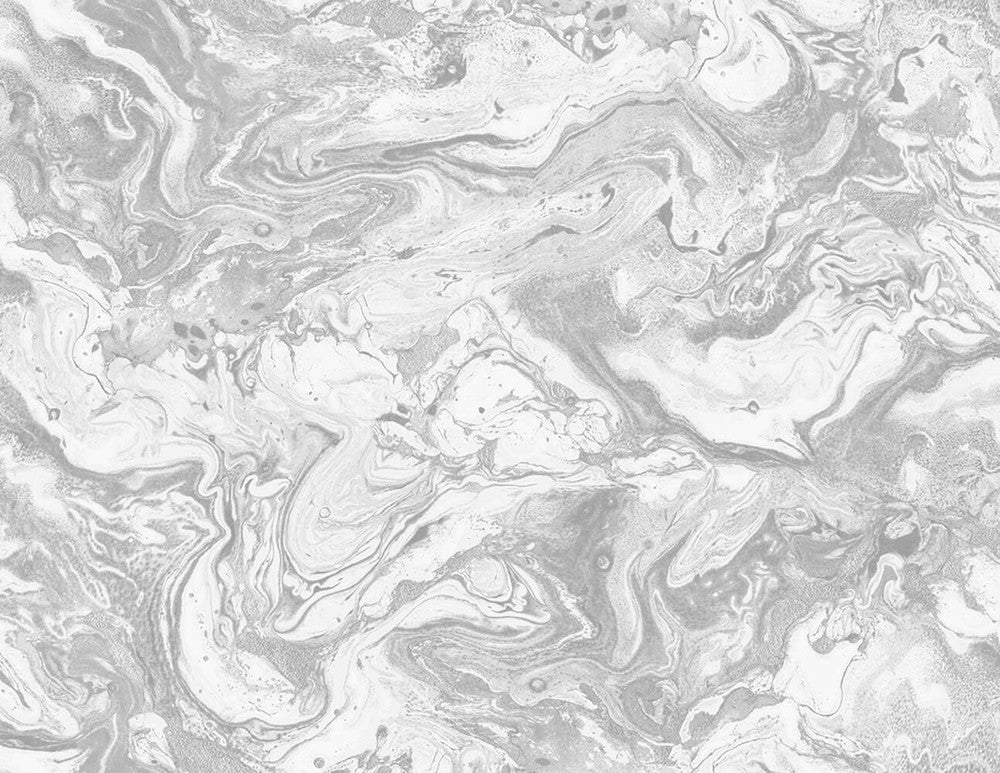 Faux Marble Calcutta & Metallic Silver by Seabrook Wallpaper Lillian August Peel and Stick United States 40.5 20.87" 27" - Fabric Carolina -