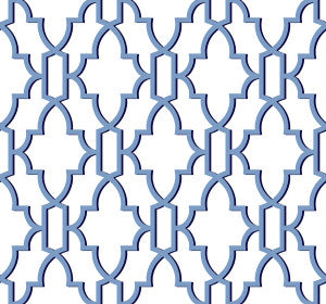 Coastal Lattice Riviera Blue by Seabrook Wallpaper
