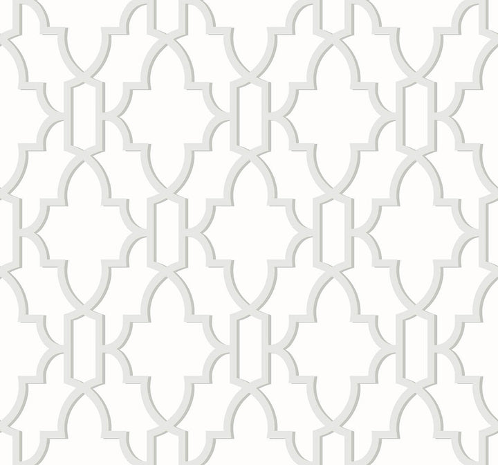 Coastal Lattice Harbor Mist by Seabrook Wallpaper Lillian August Peel and Stick United States 40.5 12.6" 27" - Fabric Carolina -