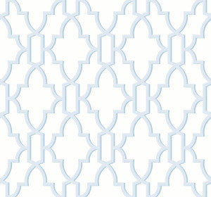 Coastal Lattice Hampton Blue by Seabrook Wallpaper
