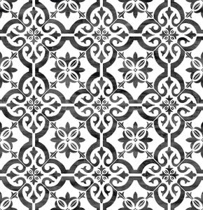 Porto Tile Onyx by Seabrook Wallpaper