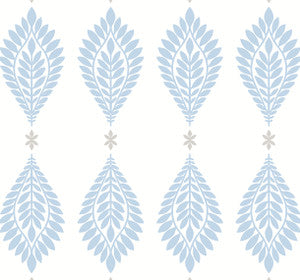 Palm Frond Blue Skies & Daydream Grey by Seabrook Wallpaper