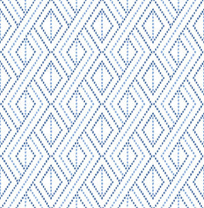 Boho Grid Denim Blue by Seabrook Wallpaper
