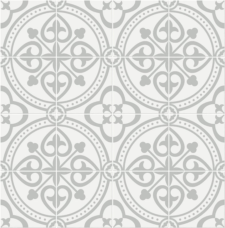Villa Mar Tile Harbor Mist by Seabrook Wallpaper Lillian August Peel and Stick United States 30.75 10.43" 20.5" - Fabric Carolina -
