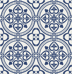 Villa Mar Tile Denim Blue by Seabrook Wallpaper