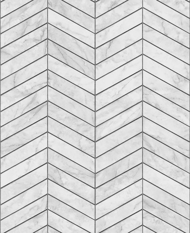 Marbled Chevron Calcutta & Charcoal by Seabrook Wallpaper Lillian August Peel and Stick United States 30.75 25.2" 20.5" - Fabric Carolina -