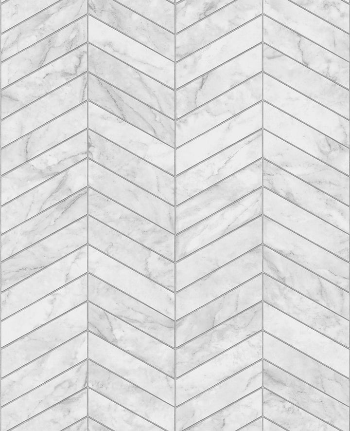 Marbled Chevron Calcutta & Argos Grey by Seabrook Wallpaper Lillian August Peel and Stick United States 30.75 25.2" 20.5" - Fabric Carolina -