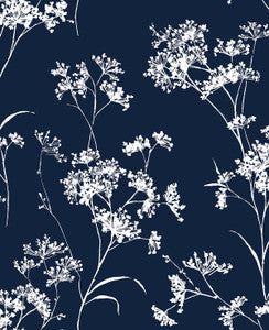 Floral Mist Hampton Blue by Seabrook Wallpaper