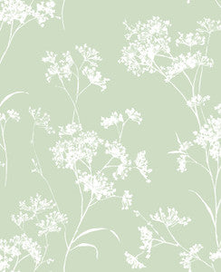 Floral Mist Seacrest Green by Seabrook Wallpaper