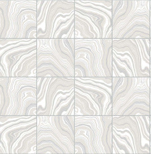 Marbled Tile Quartz by Seabrook Wallpaper