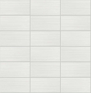 Rib Tile Morning Fog by Seabrook Wallpaper