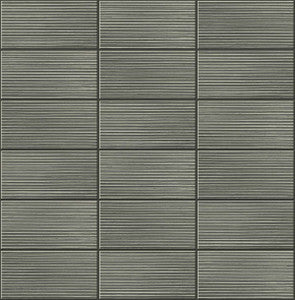 Rib Tile Charcoal by Seabrook Wallpaper