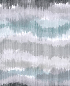 Ikat Waves Morning Fog by Seabrook Wallpaper