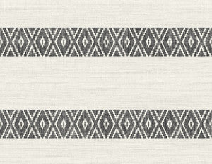 Alani Geo Stripe Charcoal by Seabrook Wallpaper
