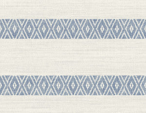 Alani Geo Stripe Blue Bell by Seabrook Wallpaper