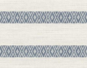 Alani Geo Stripe Nautical Blue by Seabrook Wallpaper