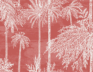 Palm Grove Coral by Seabrook Wallpaper