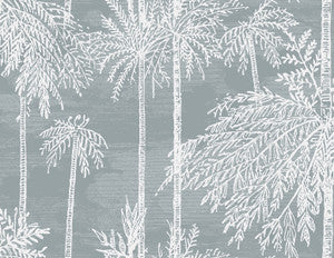 Palm Grove Bluestone by Seabrook Wallpaper