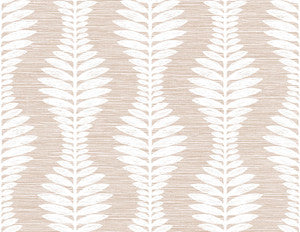 Carina Leaf Ogee Blush by Seabrook Wallpaper