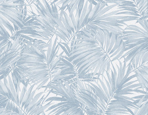 Cordelia Tossed Palms Blue Shale by Seabrook Wallpaper