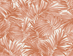 Cordelia Tossed Palms Coral by Seabrook Wallpaper