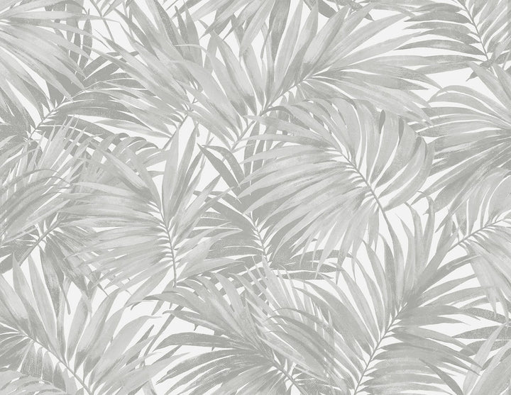 Cordelia Tossed Palms Argos Grey by Seabrook Wallpaper Coastal Haven United States 60.75 20.87" 27" - Fabric Carolina -