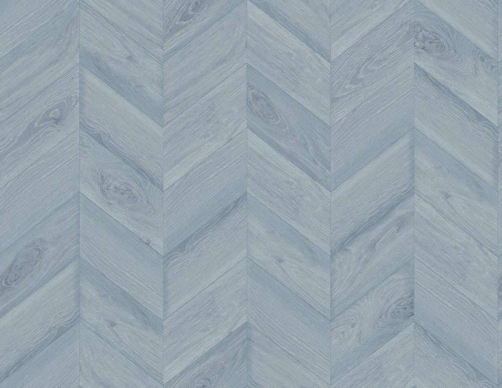 Keone Bay Chevron Bay Blue by Seabrook Wallpaper Coastal Haven United States 60.75 20.87" 27" - Fabric Carolina -