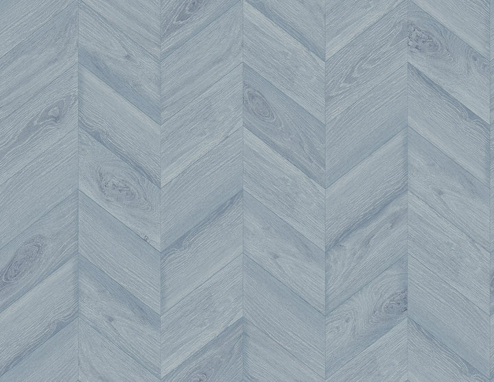 Keone Bay Chevron Bay Blue by Seabrook Wallpaper Coastal Haven United States 60.75 20.87" 27" - Fabric Carolina -