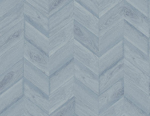 Keone Bay Chevron Bay Blue by Seabrook Wallpaper