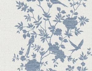 Aloha Bird Trail Denim Blue by Seabrook Wallpaper