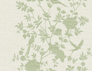 Aloha Bird Trail Green Ivy by Seabrook Wallpaper