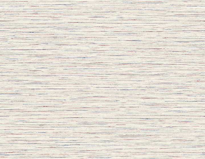 Loe Sanctuary Stria Carmine & Navy by Seabrook Wallpaper Coastal Haven United States 60.75 0" 27" - Fabric Carolina -