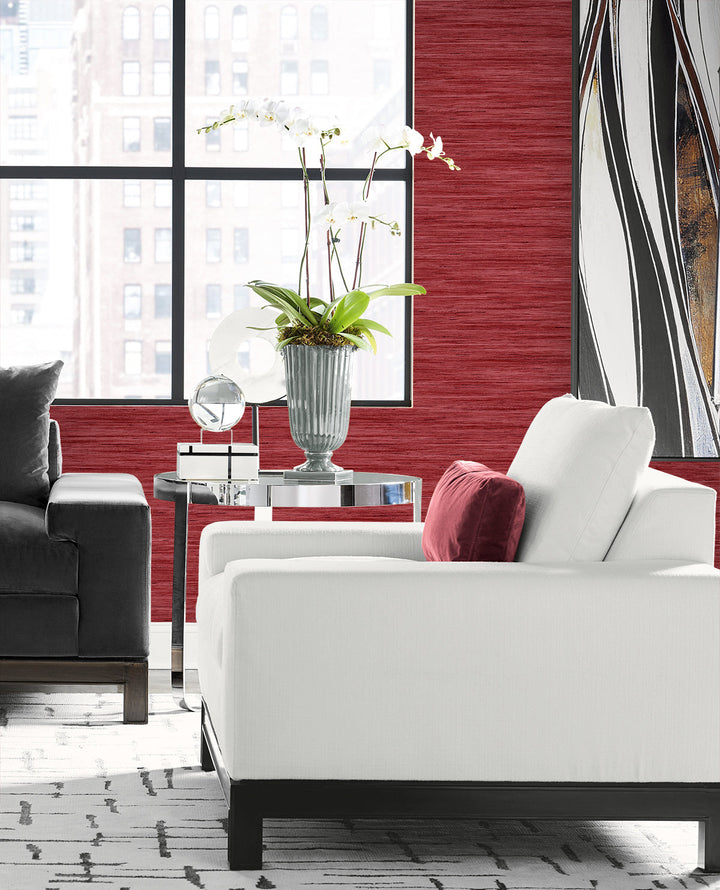 Loe Sanctuary Stria Berry LN41111 by Lillian August Designer Wallpaper