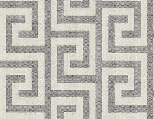 Luna Retreat Greek Key Charcoal by Seabrook Wallpaper