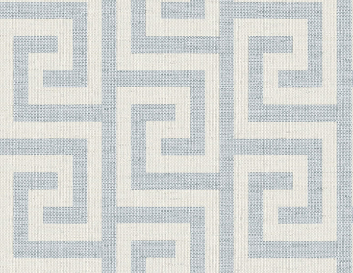 Luna Retreat Greek Key Skylight by Seabrook Wallpaper Coastal Haven United States 60.75 5.2" 27" - Fabric Carolina -