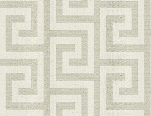 Luna Retreat Greek Key Pavestone by Seabrook Wallpaper