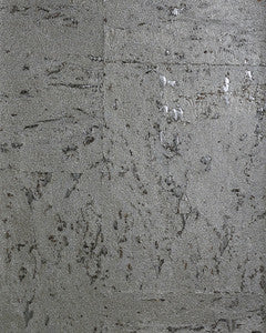 Cork on Metallic Backing Basalt by Seabrook Wallpaper